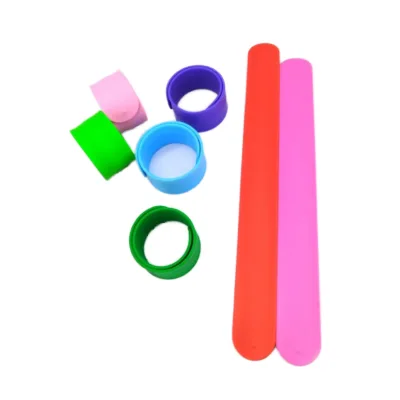 Wholesale silicone wristbands pure color self-wrapping silicone activity wristbands