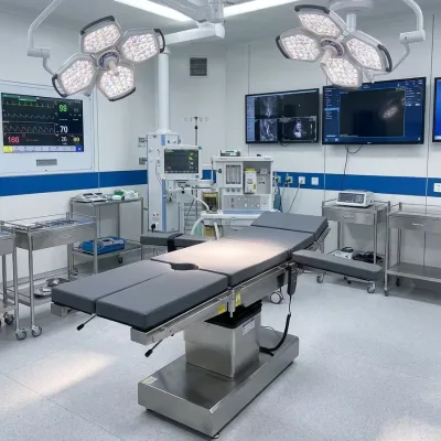 Electric Comprehensive Surgical Operating Table Four Control 304 Stainless Steel X-Ray Transparent OT Bed Surgical OT Table