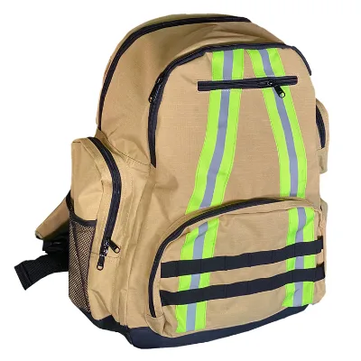 Custom Ripstop Firefighter Turnout Gear Bag High-Viz Firefighter Rescue Backpack with Reflective Tapes