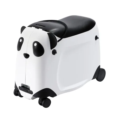 PP Newly Designed Children's Ride on Spinner Luggage Panda Animal Style Carry Suitcase for Kids