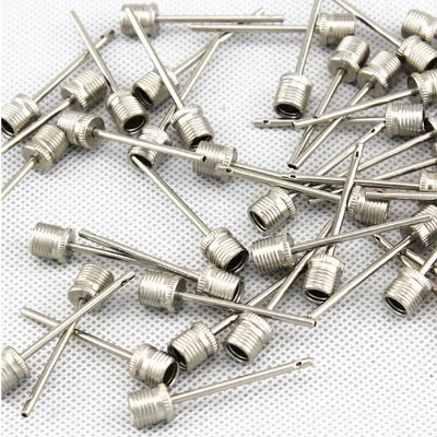 ActEarlier 1 Pack 100pcs Metal Durable Strong Ball Bicycle Pump Needle for Basketball Volleyball Rugby Ball PVC Ball