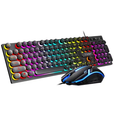 Clavier Souris Luminous Gamer Mouse and Keyboard Kits Combo USB Wired LED Backlit Ergonomic Gaming Accessories Keyboard Mouse
