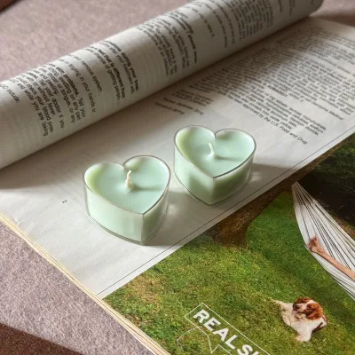 Hot Selling Relaxing Self Owned Brand Halloween Business Smoke-free Fragrant Candles for Sale  Mini Heart-shaped Candles