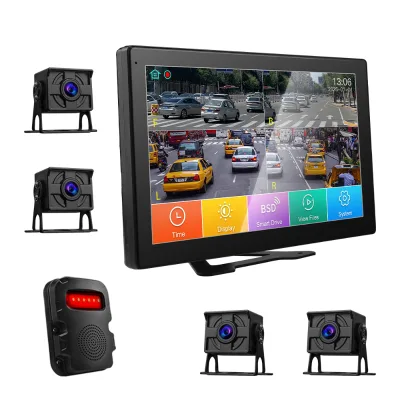 10" Truck Blind Spot Detection Kit 360-Degree View Real-Time Object Detection Audible Alarms for Logistics and Public Transport
