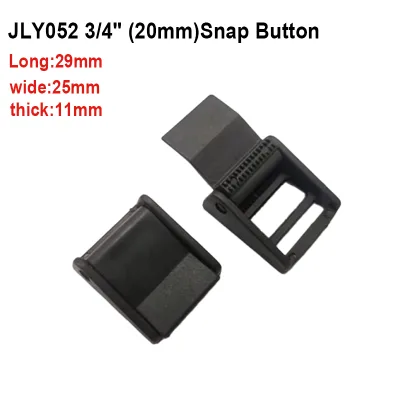 20mm 3/4" Plastic Cam Buckle Anti-Slip Lever Flip Buckle with Teeth Webbing Adjuster for Backpack Straps Luggage Cargo Tie Down