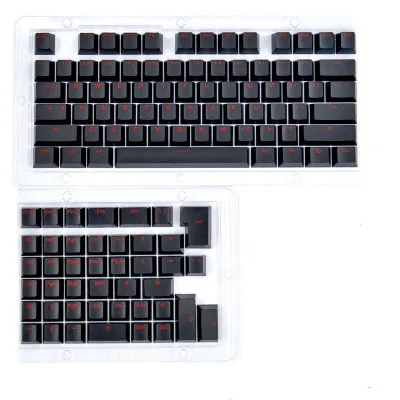 European Layout Multi-color Letters Frosted Feel OEM 104 Keys Opaque Keycaps for Gaming Mechanical Keyboard