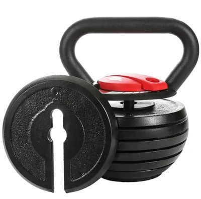Customized Color Power 20LB 40LB Coated Cast Iron Weight Adjustable Kettlebel