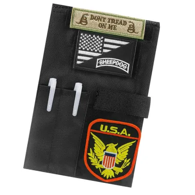 Factory Custom OEM Tactical Notebook Book Cover Multiple Loop Tapes Notebook Cover for Travel