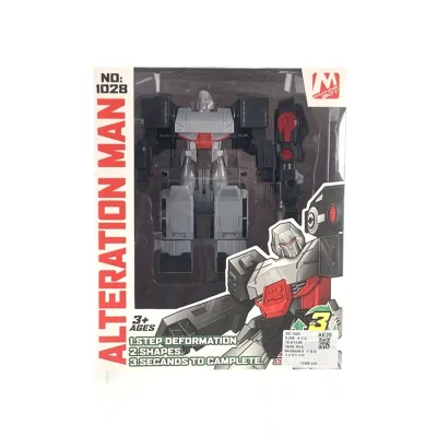 Transforming Die-Cast Truck Robot Model Toy Cartoon Style Alloy Deformation Figure Made of Durable Plastic