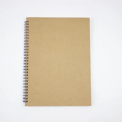 High Quality Custom A2/A3 Hardcover Spiral Notebook Artist Sketchbook with Leather and Fabric Cover for Drawing and Sketching