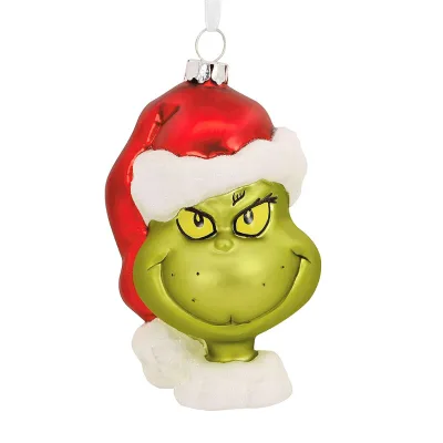 New Christmas Grinch Ornaments Christmas Festive Decoration Grinch Glass Decoration