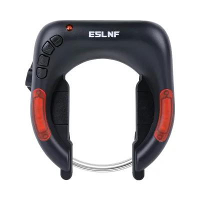 Multi-function Smart Horseshoe Lock Bicycle Alarm Lock with Smart Taillight APP QR Code Unlock Anti-theft Bike Lock