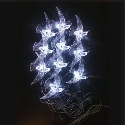 New 10 Luminous Birds Transparent Crystal Acrylic Hummingbird for Wedding Decoration Supplies Wedding Stage Ornaments