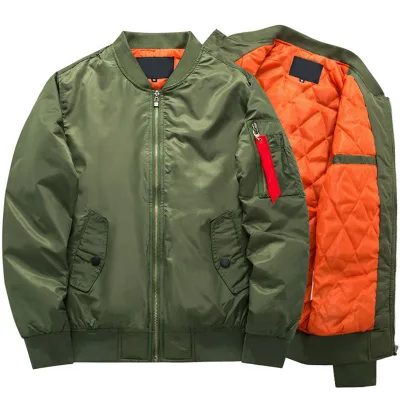 New Design Custom Polyester Bomber Jacket Men High Quality