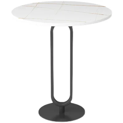 Italian Luxury Iron Marble Console Table Nordic Simple Bed Sofa Side Table Modern Living Room Balcony Corner Home Furniture