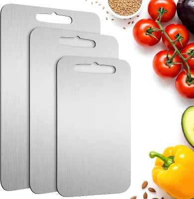 High Quality Custom-Made Stainless Steel Cutting Board Portable Cost-Effective Chopping Block Dishwasher Safe Eco-Friendly