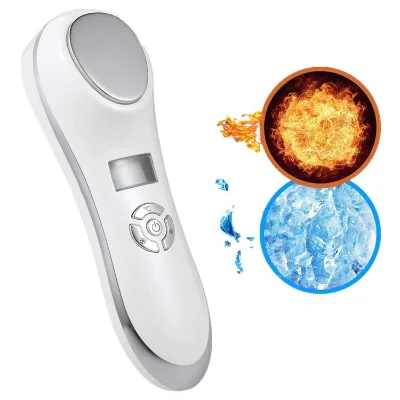 USB Rechargeable Hot & Cool Compress Facial Massager with Sonic Vibration