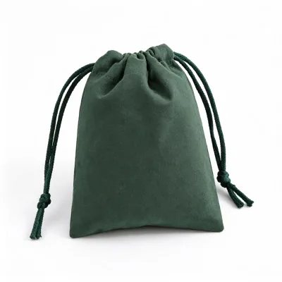 Microfiber Suede Drawstring Jewelry Pouch Soft Small Jewellery Storage Bag Gift Packaging Dust Pouch for Necklace Earring Ring