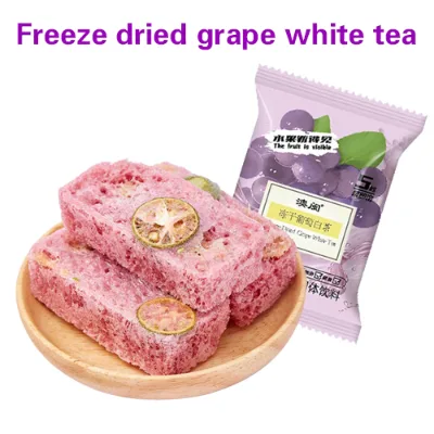 Best-selling Freeze-Dried Grape Fruit White Tea Refreshing Low Calorie Instant Brew Real Pieces Daily Healthy Drinks Bulk Bag