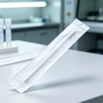 Custom Size Disposable Medical Paper Plastic Pouch for Throat Swab Sample Collection Swab Packaging