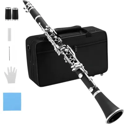Clarinet for children, beginner for adults, beginner for professional performance, B-flat key clarinet, rubberwood nickel plated