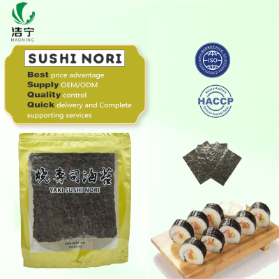 Organic Roasted Sushi Nori Seaweed in Bulk Dried Yaki Sushi Nori for Restaurant Use Japan Food Packaged in Bag