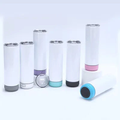 Speaker Cup, 20oz Sublimation Music Cup Stainless Steel Music Insulated Bottle Insulated Mug Vacuum Water Bottle for DIY