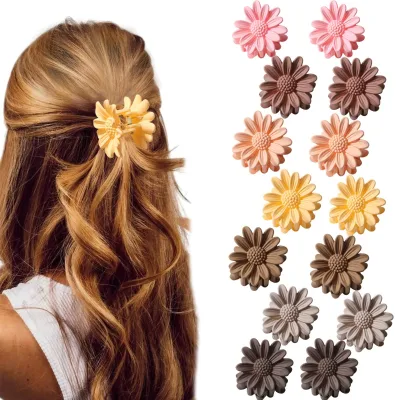 Fresh Sweet Cute Little Claw Clip  Candy Colored Daisy Hair Clip for Spring and Summer