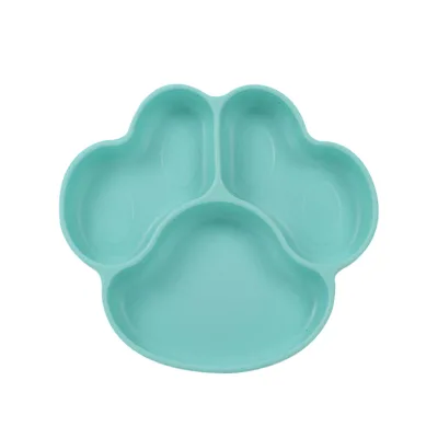 Wholesale Bear Paw Design Kids Plate for Baby Feeding Training Baby Plate With Divider Kids Plates