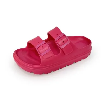 Sandals for Women's Two - Buckle Design Comfortable EVA Slides Lightweight, Durable for Summer Beach & Daily Wear