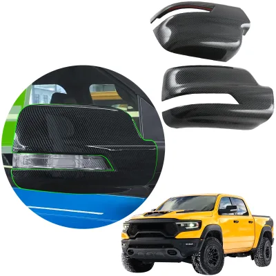 ABS Car Decoration Auto Parts Door Side Rear View Mirror Cover Frame Accessories Body Kits Trim for Dodge Ram 1500 TRX 2019-2023
