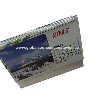 2017 Desktop calendar, new arrival, English version,suitable for overseas clients without own design