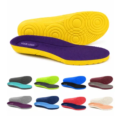 Private Label Custom PU Foam Insoles Eco-Friendly Durable Breathable Firm Support Rigid Arch Control for Overpronation Flat Feet