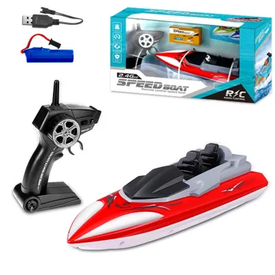 2.4GHz 5-Channel Outdoor Water Beach Pool Toys Simulation Electric Mini Remote Control High-Speed RC Boat 3.7V Li-ion Battery
