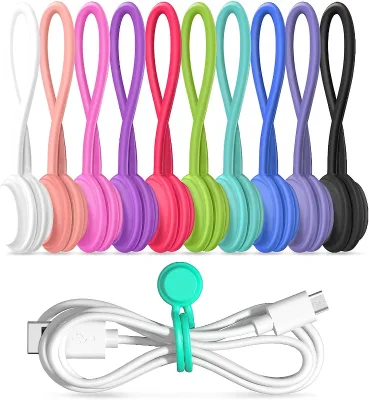 Factory Custom Printing Silicone Cable Winder Universal Wire Cord Organizer Wrapping Tape