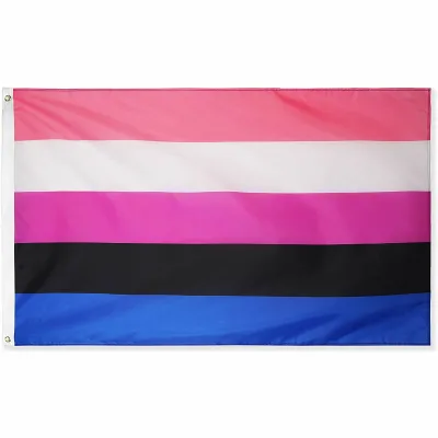 Genderfluid Pride Flag 3x5 FT Rainbow Gay Pride Lesbian Peace LGBT Printed Banner Grommets Polyester Flying Style NoveltyFLAG