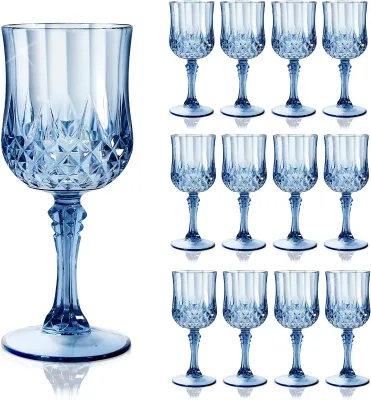 Unbreakable Goblets Plastic Polycarbonate Drinkware Crystal Plastic Wine Glasses Glass Cup Champagne Polycarbon Acrylic Vintage