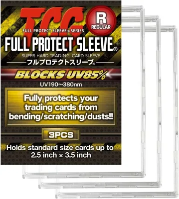 TCG Full Protect Clip Closure 36 Pieces 3x12 Packs Sports Baseball Football Collectible Hard Plastic Card Sleeves 2.6x3.6 Inch