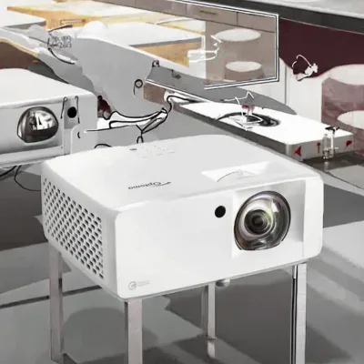 Laser 3500 ANSI Lumens LCD Projector with Android 9 1080p 3D White Standard Throw-Portable 4K Support Business & Education Use