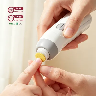 New Design Mini Electric Baby Nail File Baby Nail Clippers Baby Nail Trimmer Manicure Fashion with Led Light