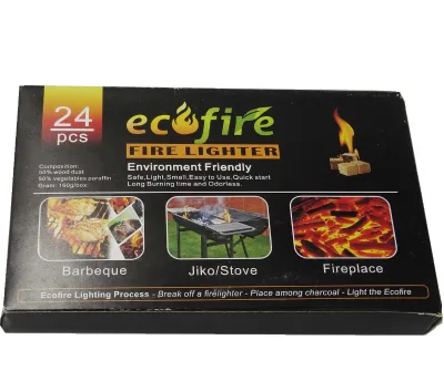 High Quality Ccicc 32 Packs Natural Igniting Instantly Wood Charcoal Camping Fire Starter Lighters EN1860 Certified 6-Minute