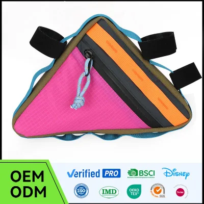 2026 Fashionable BSCI Factory Waterproof Bike Front Tube Bag Cycling Front Frame Pannier Handlebar Bicycle Bag