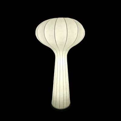 Wabi Sabi Style Nordic White Modern Simple Minimalist LED Silk Shade Stand Floor Lamp Bubble Lamp for Living Room