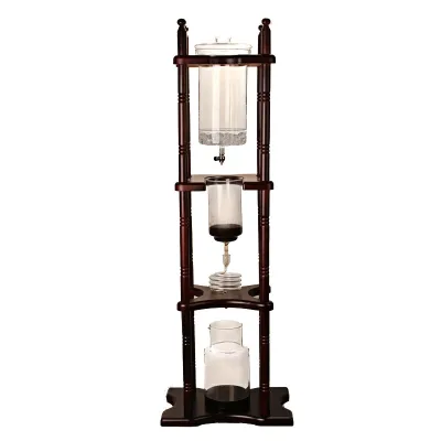 Borosilicate Glass Carafe Slow Cold Brew Coffee Maker Large 2500ml Iced Coffee Brewer Tower with Adjustable Water Flow