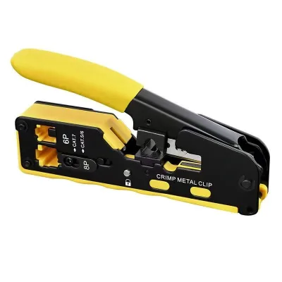 Multifunctional 6P 8P Wire Cable Crimper Stripper Cutter Pliers Network Cat5e Cat6 Cat7 Rj45 Pass Crimping Tool Telecom Parts