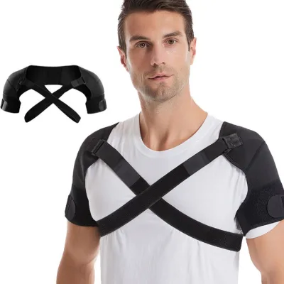 Breathable Sweat Absorbing Ergonomic Design Hook And Loop Snug Fit Cross Pressure Strap Shoulder Support