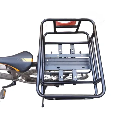 New E-BIKE Large Capacity Rear Basket Thickened Metal Basket Bicycle Accessories for MTB