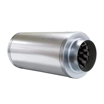 Orientrise Industrial Grade 8" Galvanized Steel Inline Fan-Acoustic Quiet Design Highly Effective Sound Absorption for Warehouse