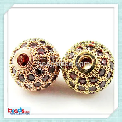Beadsnice micro pave cz beads CMA for jewelry