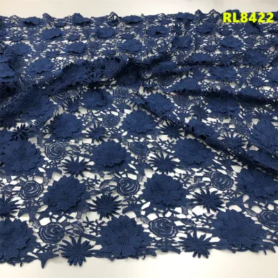 Stock Available Various Colors High Quality Skin-Friendly Eco-Friendly 100% Polyester Customizable 3D Guipure Lace Fabric
